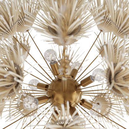 Calucyn Chandelier Coconut & Steel 33"D