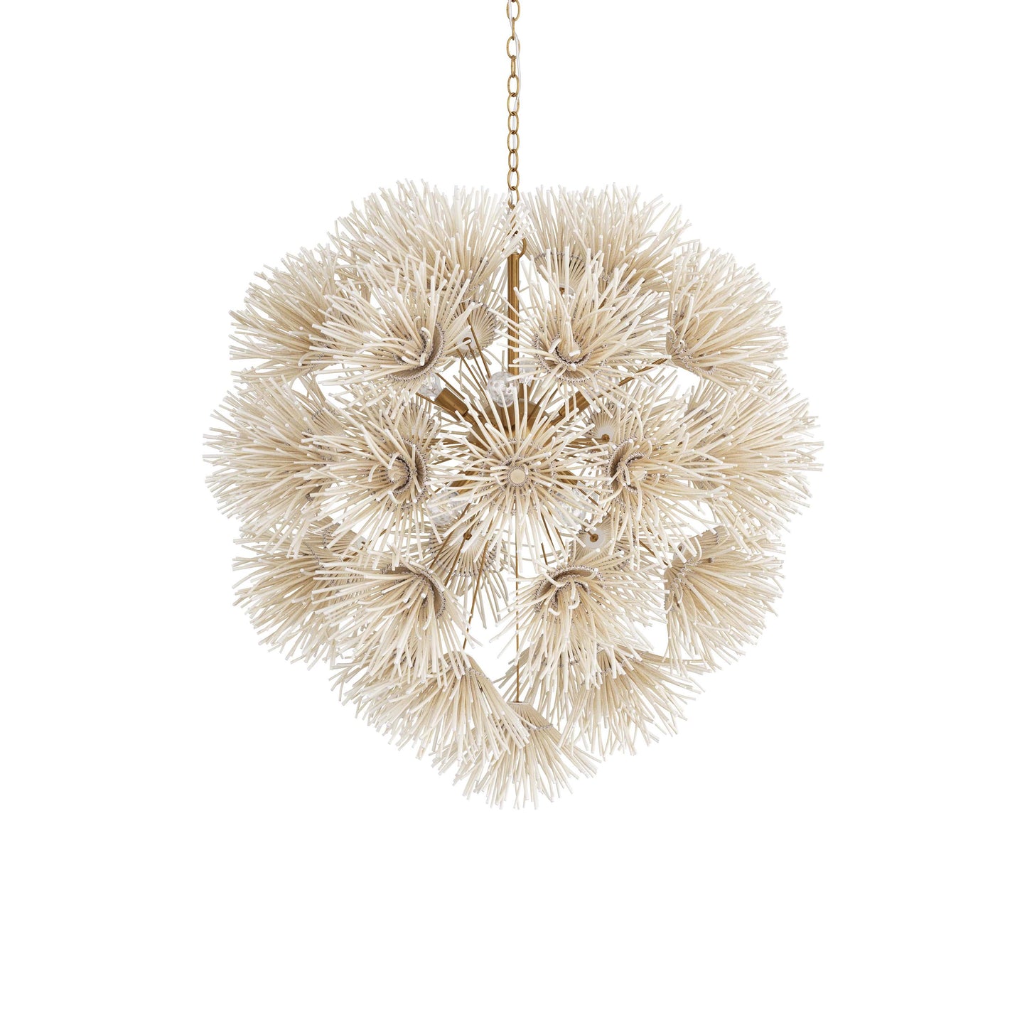 Calucyn Chandelier Coconut & Steel 33"D