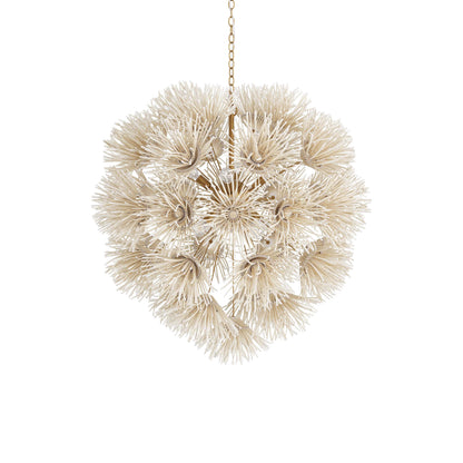 Calucyn Chandelier Coconut & Steel 33"D