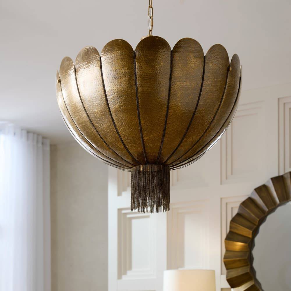 Nivivyn Chandelier Brass 30"D