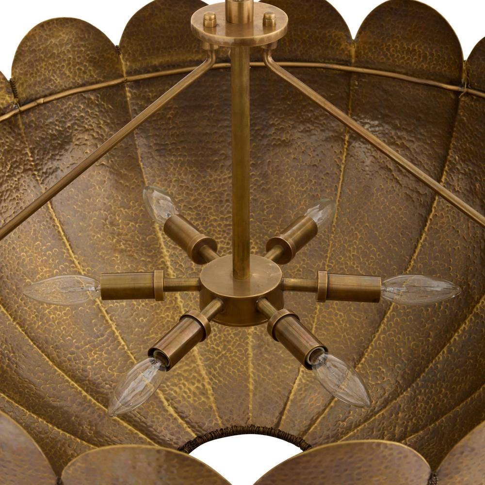 Nivivyn Chandelier Brass 30"D