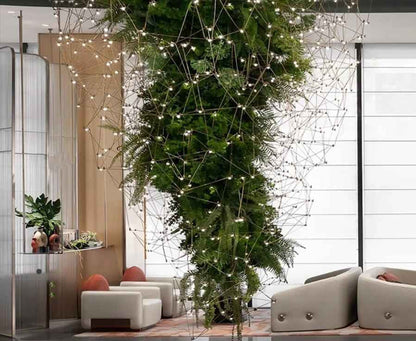Lucia: Artifical Tree Chandelier - Entryway Chandelier - Foyer Light Fixtures