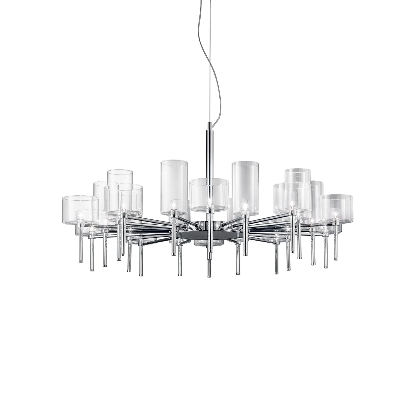 Jaryvaro Chandelier Light Chrome-plated Metal & Pirex Glass 46.75"D