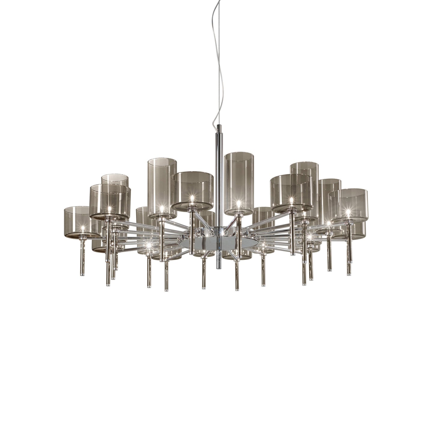 Jaryvaro Chandelier Light Chrome-plated Metal & Pirex Glass 46.75"D