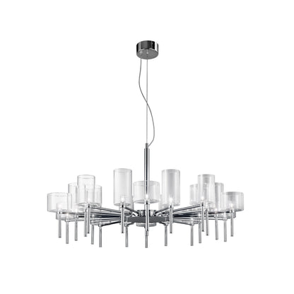 Jaryvaro Chandelier Light Chrome-plated Metal & Pirex Glass 46.75"D