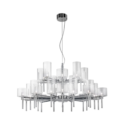Jaryvaro Chandelier Light Chrome-plated Metal & Pirex Glass 46.75"D
