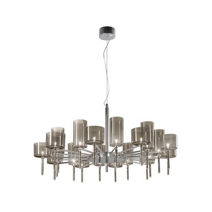 Jaryvaro Chandelier Light Chrome-plated Metal & Pirex Glass 46.75"D