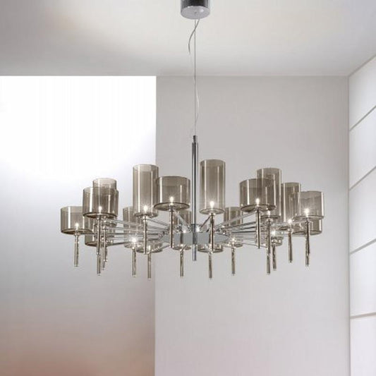 Jaryvaro Chandelier Light Chrome-plated Metal & Pirex Glass 46.75"D