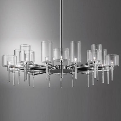 Jaryvaro Chandelier Light Chrome-plated Metal & Pirex Glass 46.75"D
