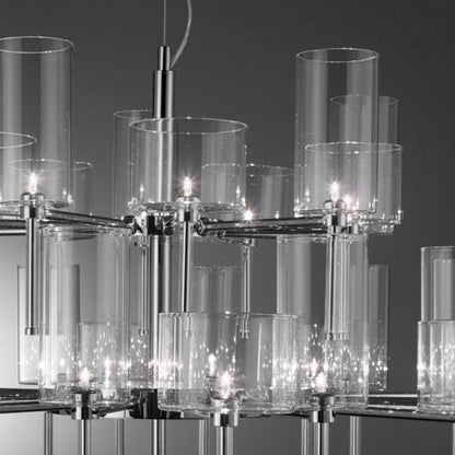 Jaryvaro Chandelier Light Chrome-plated Metal & Pirex Glass 46.75"D