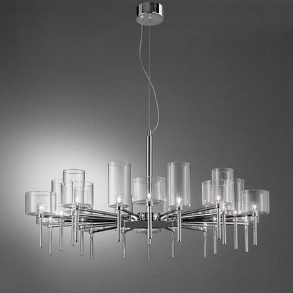Jaryvaro Chandelier Light Chrome-plated Metal & Pirex Glass 46.75"D