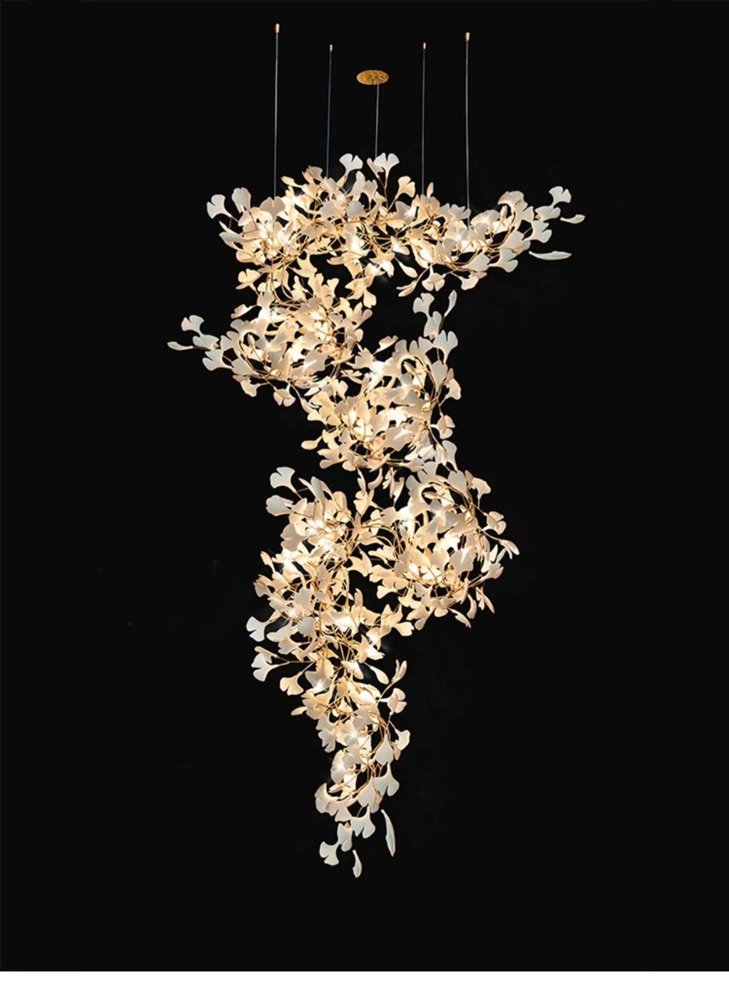 Modern Porcelain Ginkgo Branch Chandelier - Richardrider