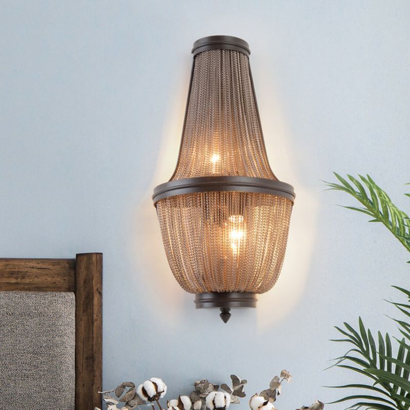 Tassel Aluminum Chain Wall Sconce In Living Room - Richardrider