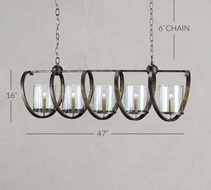 Bella Glass Chandelier 47" - Richardrider