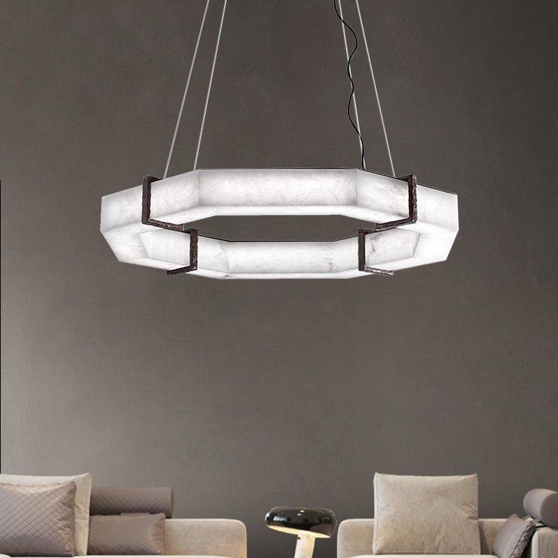 Glacera Alabaster Polygonal Chandelier - Richardrider