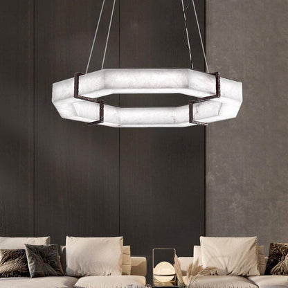 Glacera Alabaster Polygonal Chandelier - Richardrider