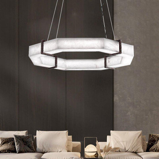 Glacera Alabaster Polygonal Chandelier - Richardrider