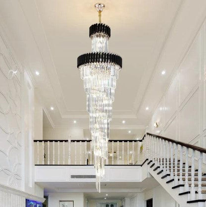 Spiral Crystal Chandelier For Foyer/ Staircase - Richardrider