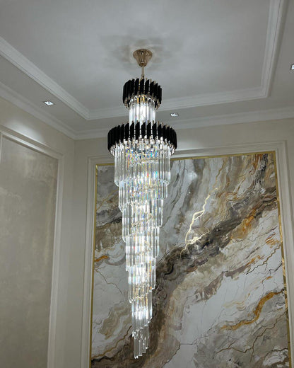 Spiral Crystal Chandelier For Foyer/ Staircase - Richardrider