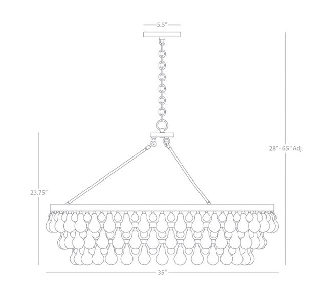 Eamon Large Chandelier 35''W - Richardrider