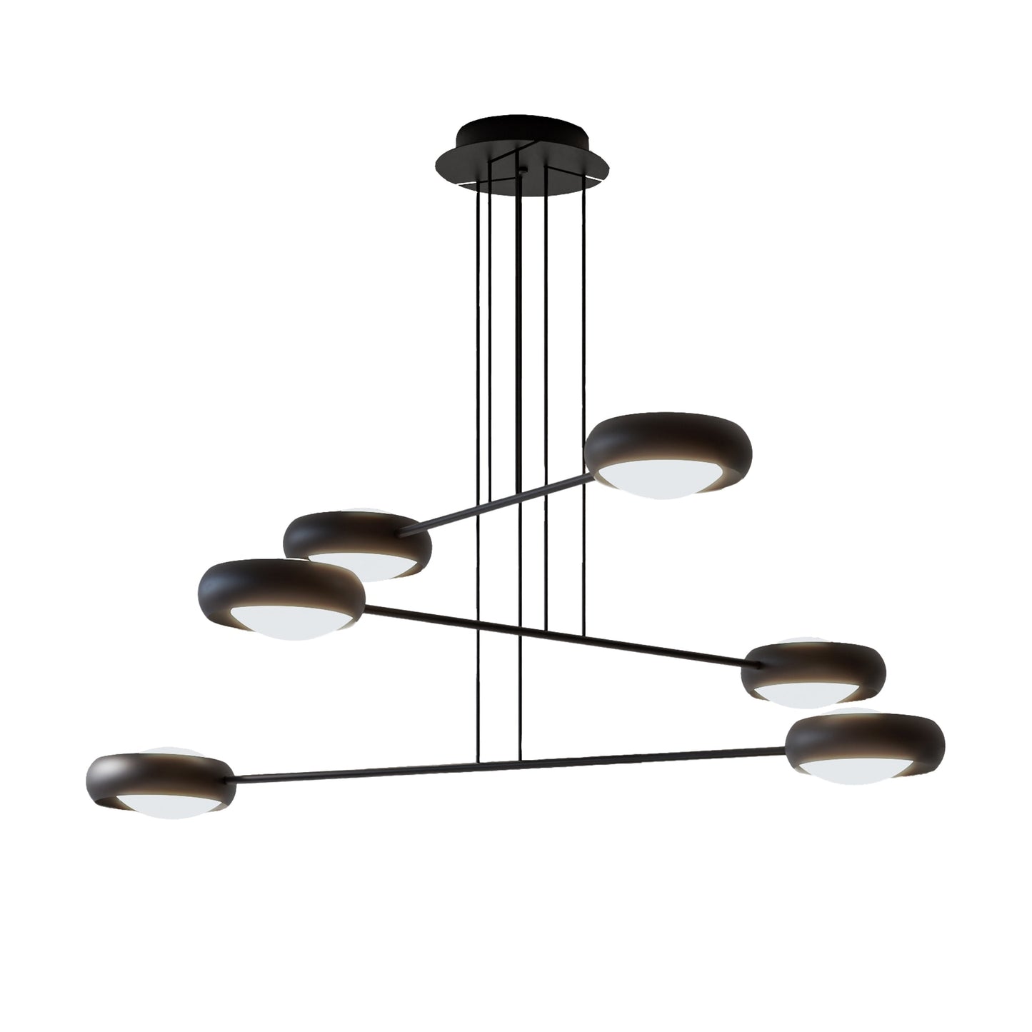 Sylaevero S6 Chandelier Metal & Glass 59"W