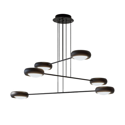 Sylaevero S6 Chandelier Metal & Glass 59"W