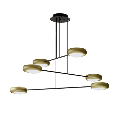 Sylaevero S6 Chandelier Metal & Glass 59"W