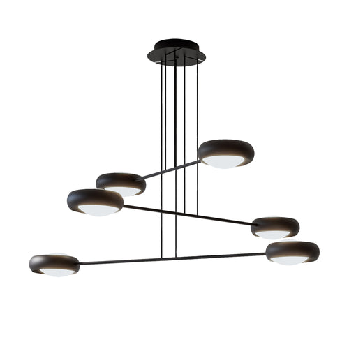 Sylaevero S6 Chandelier Metal & Glass 59"W