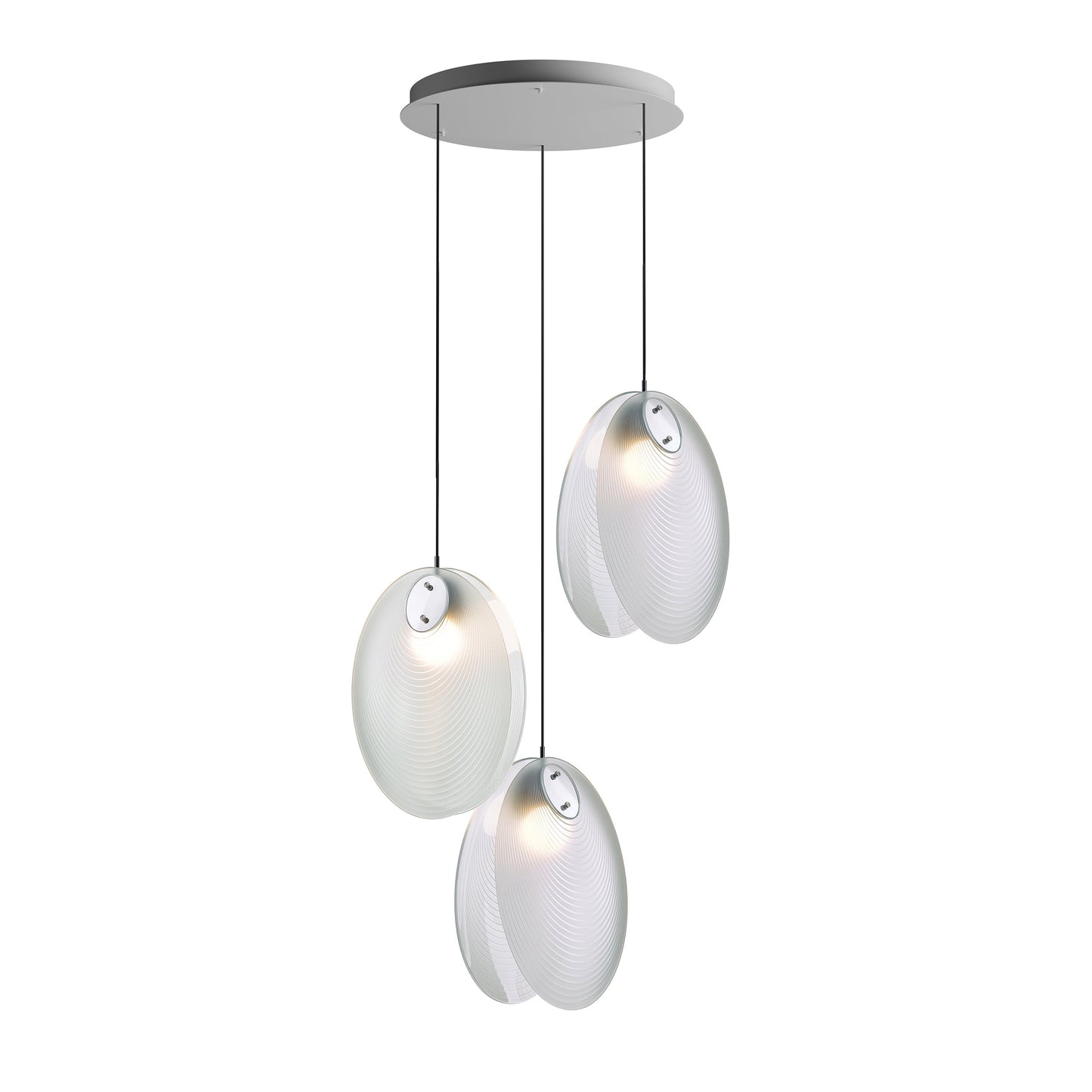 Noroulora LED Chandelier Lead-free Glass & Metal 38.2"D