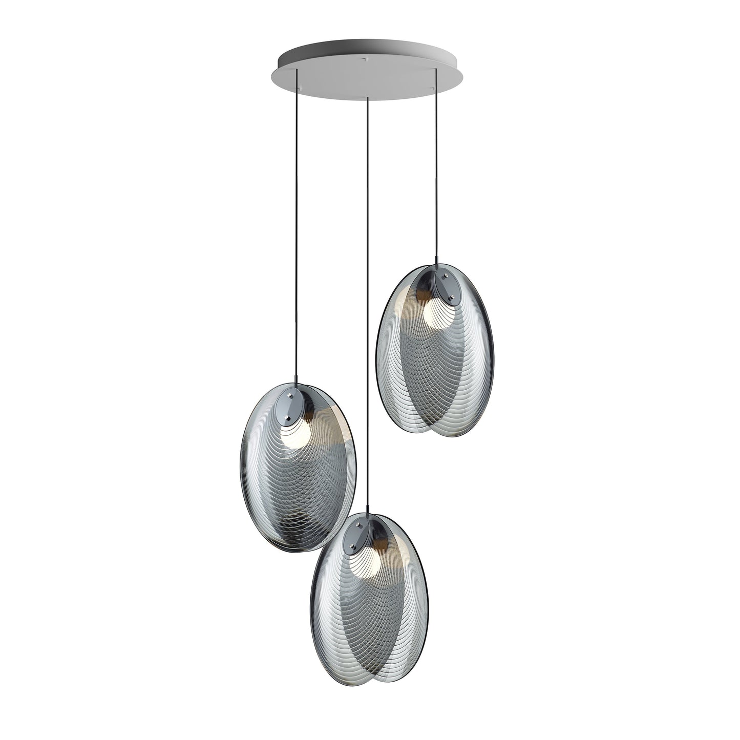 Noroulora LED Chandelier Lead-free Glass & Metal 38.2"D