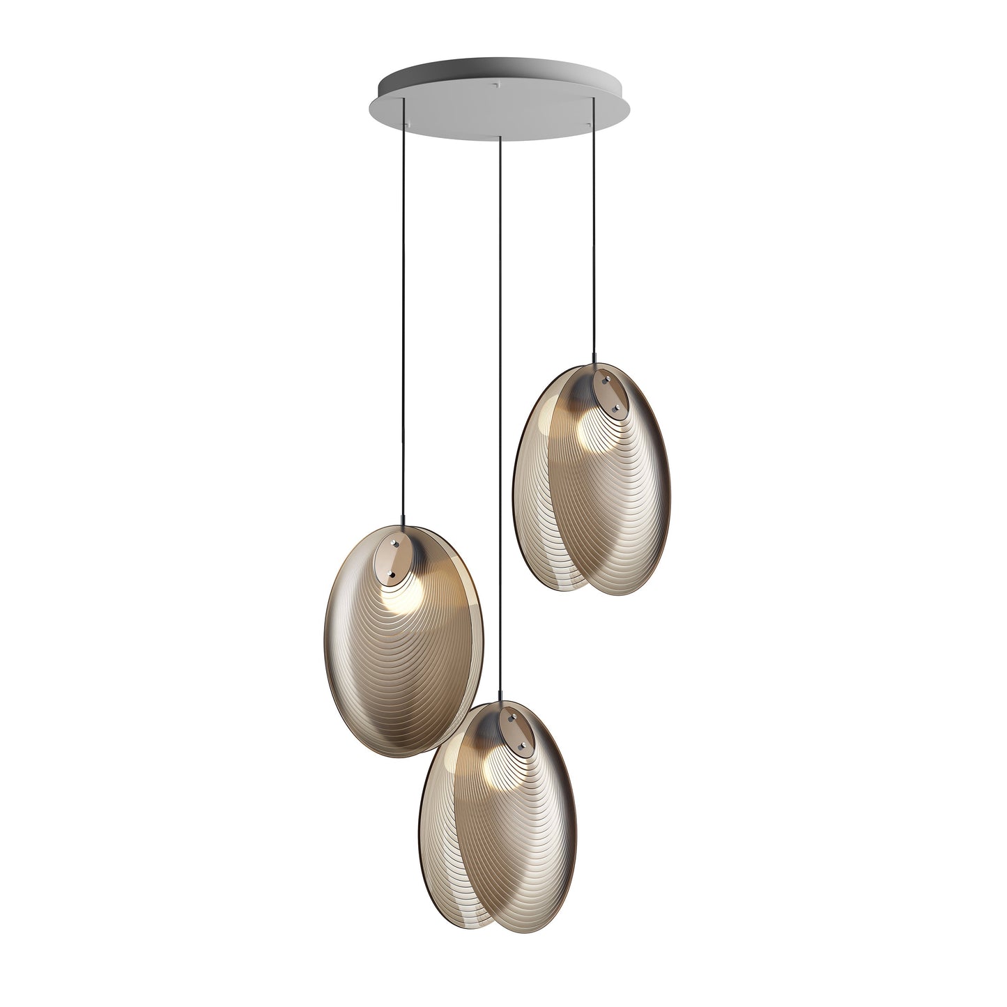 Noroulora LED Chandelier Lead-free Glass & Metal 38.2"D