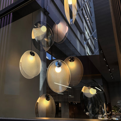 Noroulora LED Chandelier Lead-free Glass & Metal 38.2"D
