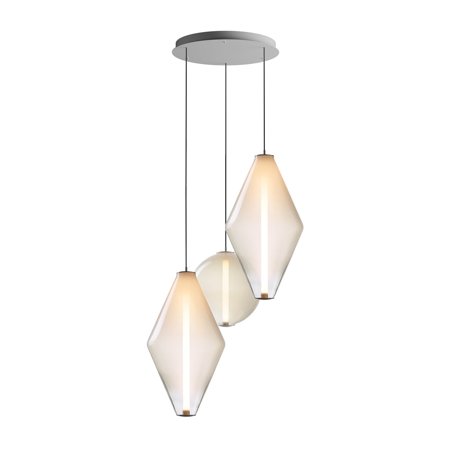 Soleilen LED Chandelier Mouth-blown Lead-free Crystal & Metal 39"D