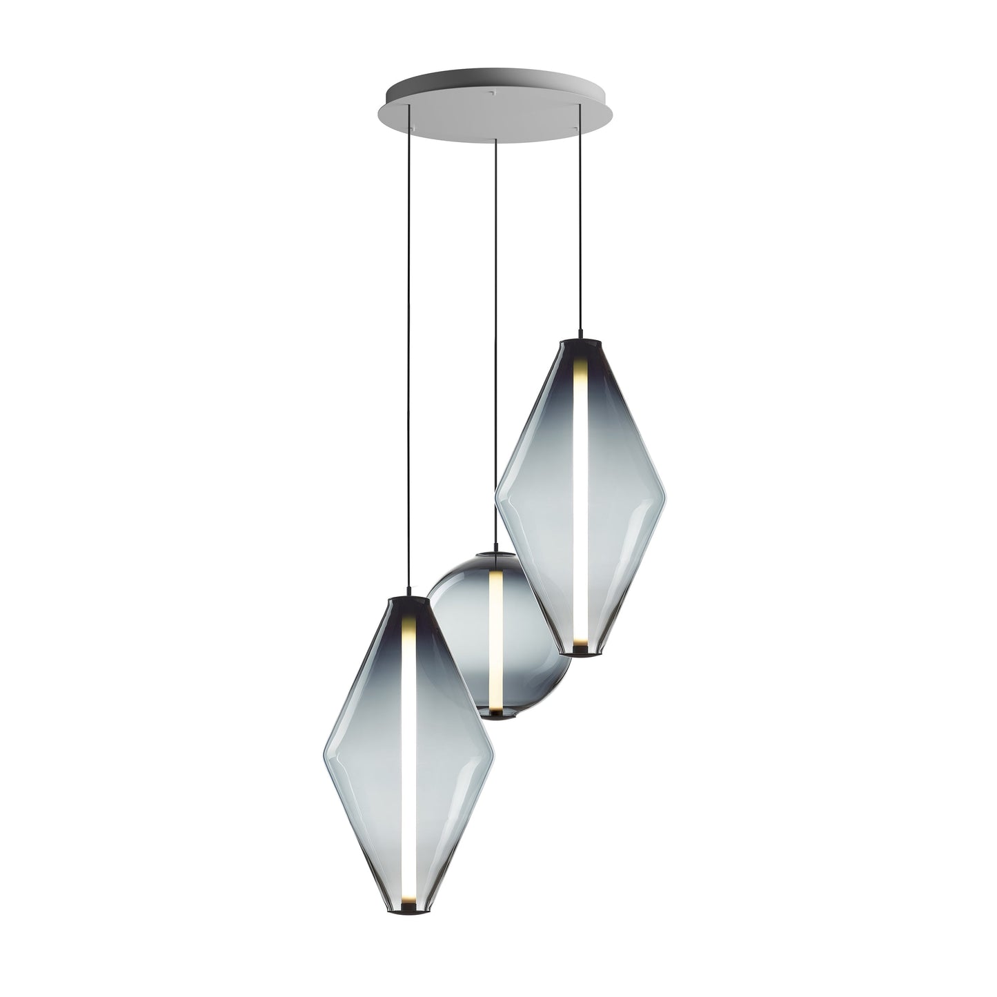 Soleilen LED Chandelier Mouth-blown Lead-free Crystal & Metal 39"D