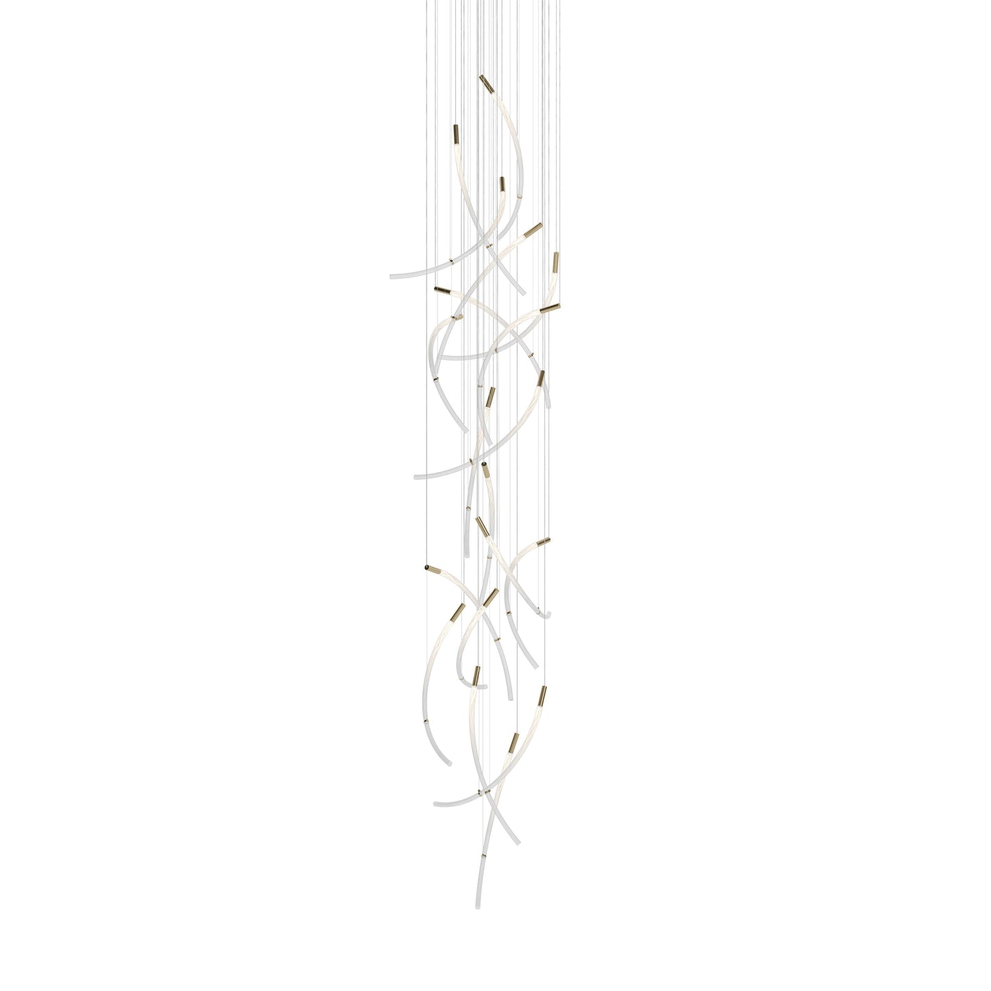 Nivaster 19-Light LED Chandelier Lead-free Crystal & Metal 37.8"W