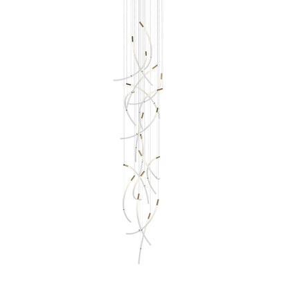 Nivaster 19-Light LED Chandelier Lead-free Crystal & Metal 37.8"W