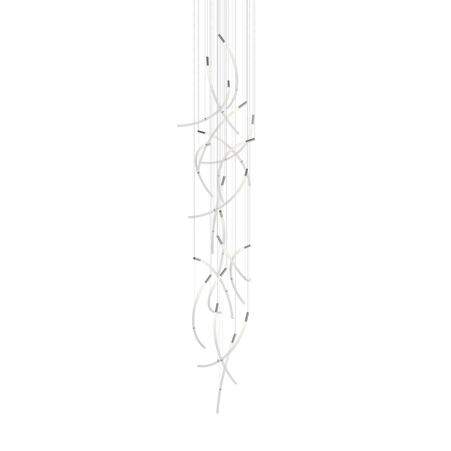 Nivaster 19-Light LED Chandelier Lead-free Crystal & Metal 37.8"W