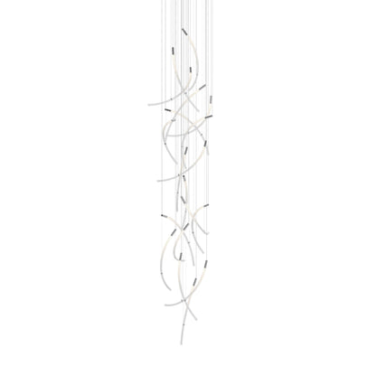 Nivaster 19-Light LED Chandelier Lead-free Crystal & Metal 37.8"W
