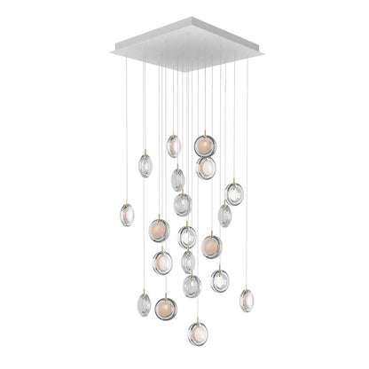 Calalen Square LED Chandelier Pressed Glass & Metal 37.2"W x 37.2"D