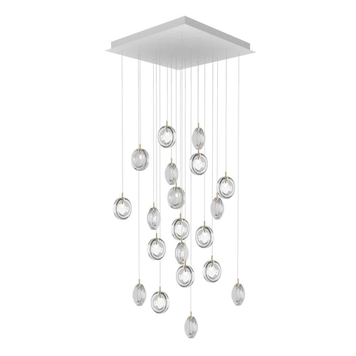 Calalen Square LED Chandelier Pressed Glass & Metal 37.2"W x 37.2"D