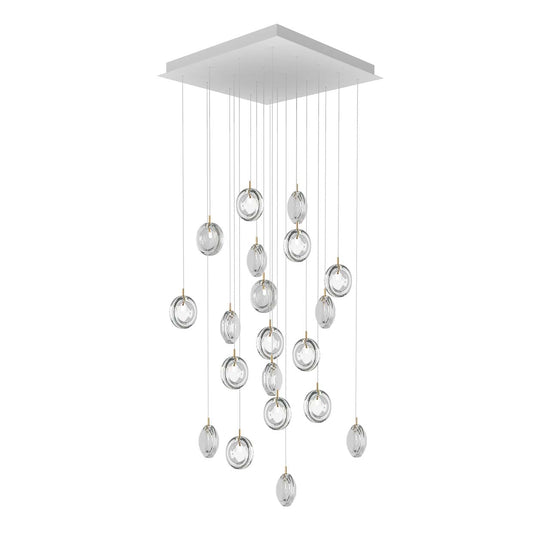 Calalen Square LED Chandelier Pressed Glass & Metal 37.2"W x 37.2"D