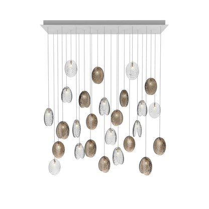 Galaenix Rectangle LED Chandelier Pressed Glass & Metal 55.1"W