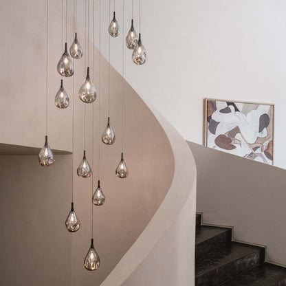 Dorarion Mini Round LED Chandelier Mouth-blown Crystal With Metal Coating 10.2"D