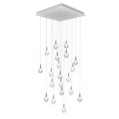 Dorarion Mini Square LED Chandelier Mouth-blown Crystal With Metal Coating 36.2"W x 36.2"D