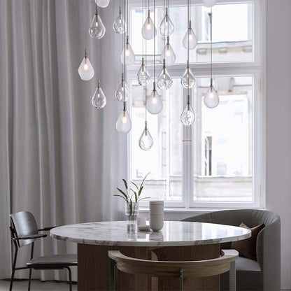 Dorarion Mini Square LED Chandelier Mouth-blown Crystal With Metal Coating 36.2"W x 36.2"D