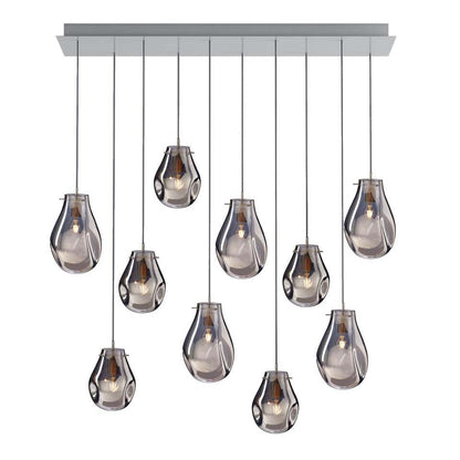 Dorarion Rectangle LED Chandelier Mouth-blown Crystal With Metal Coating 59.7"W
