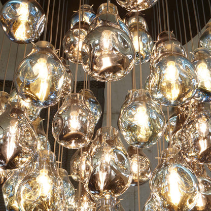 Dorarion Rectangle LED Chandelier Mouth-blown Crystal With Metal Coating 59.7"W