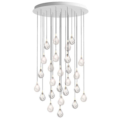 Dorarion Mini Round LED Chandelier Mouth-blown Crystal With Metal Coating 10.2"D