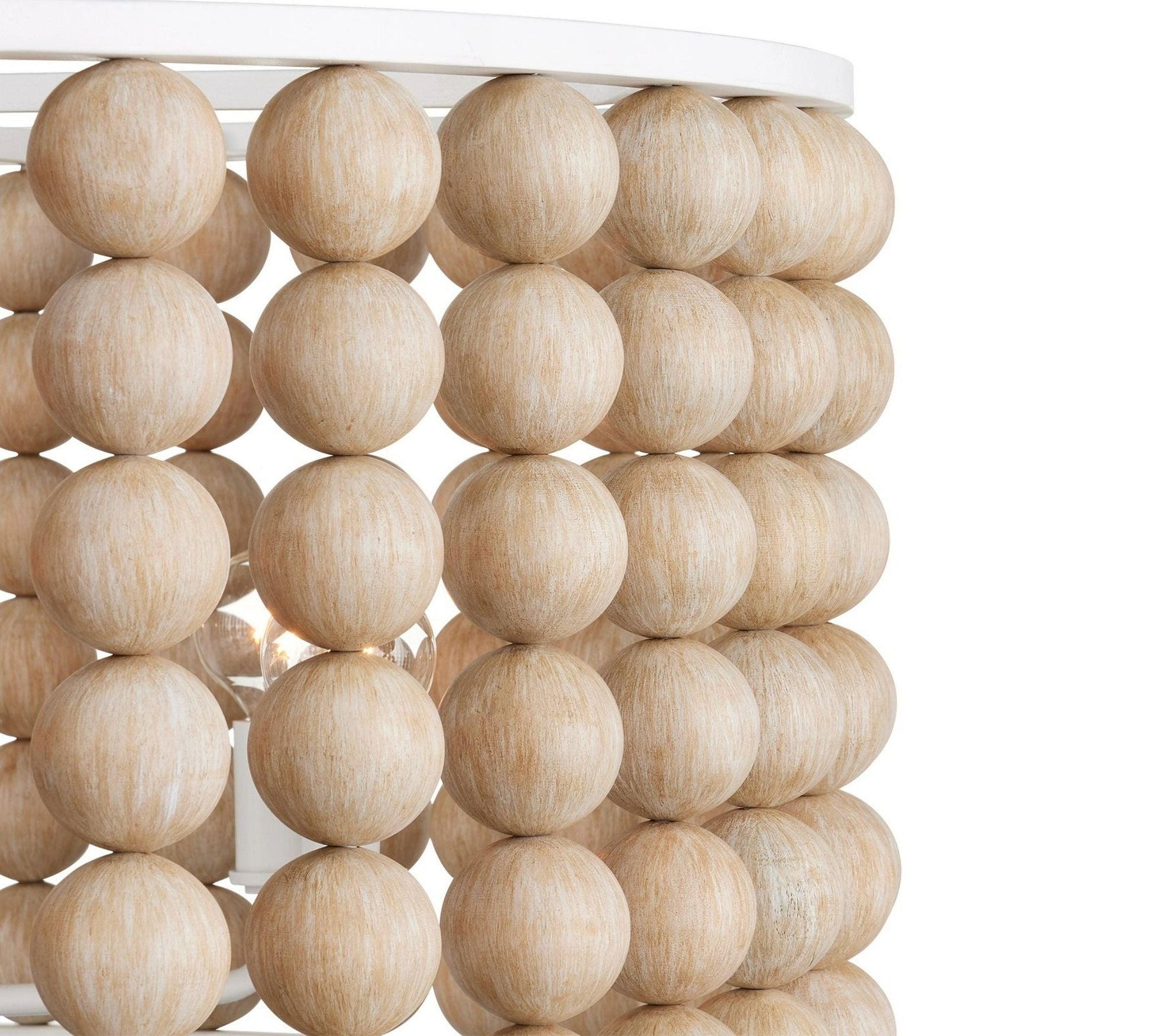 Brookbury Wood Bead Chandelier 32" - Richardrider