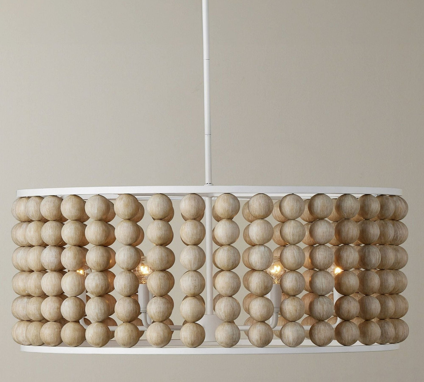 Brookbury Wood Bead Chandelier 32" - Richardrider